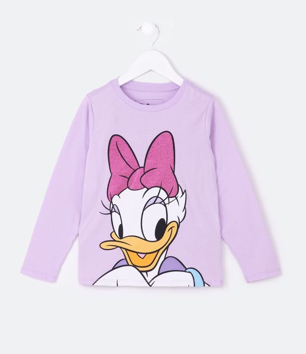 Camiseta Infantil Estampa Margarida - Tam 3 a 10 Anos