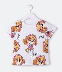 Camiseta Infantil com Estampa Skye Patrulha Canina - Tam 2 a 6 Anos
