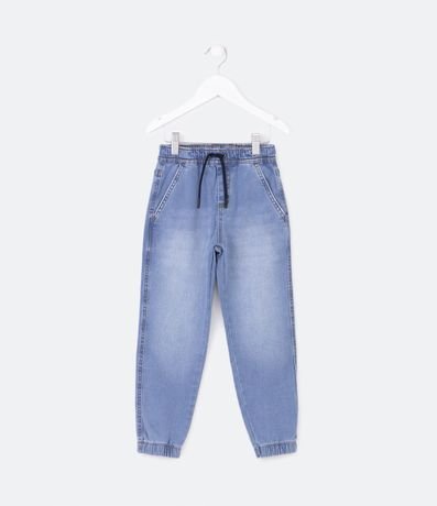 Calça Jogger Infantil com Cordão na Cintura - Tam 5 a 14 Anos Menor preço em Calça Jogger Infantil com Cordão na Cintura - Tam 5 a 14 Anos