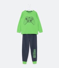 Pijama Largo Infantil con Estampado XBOX - Talle 5 a 14 años