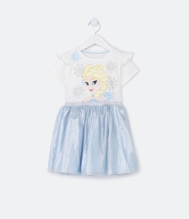 Vestido Infantil Estampa Elsa Frozen Disney