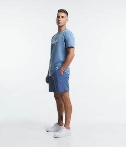 Bermuda de Banho em Poliamida com Cós Elástico