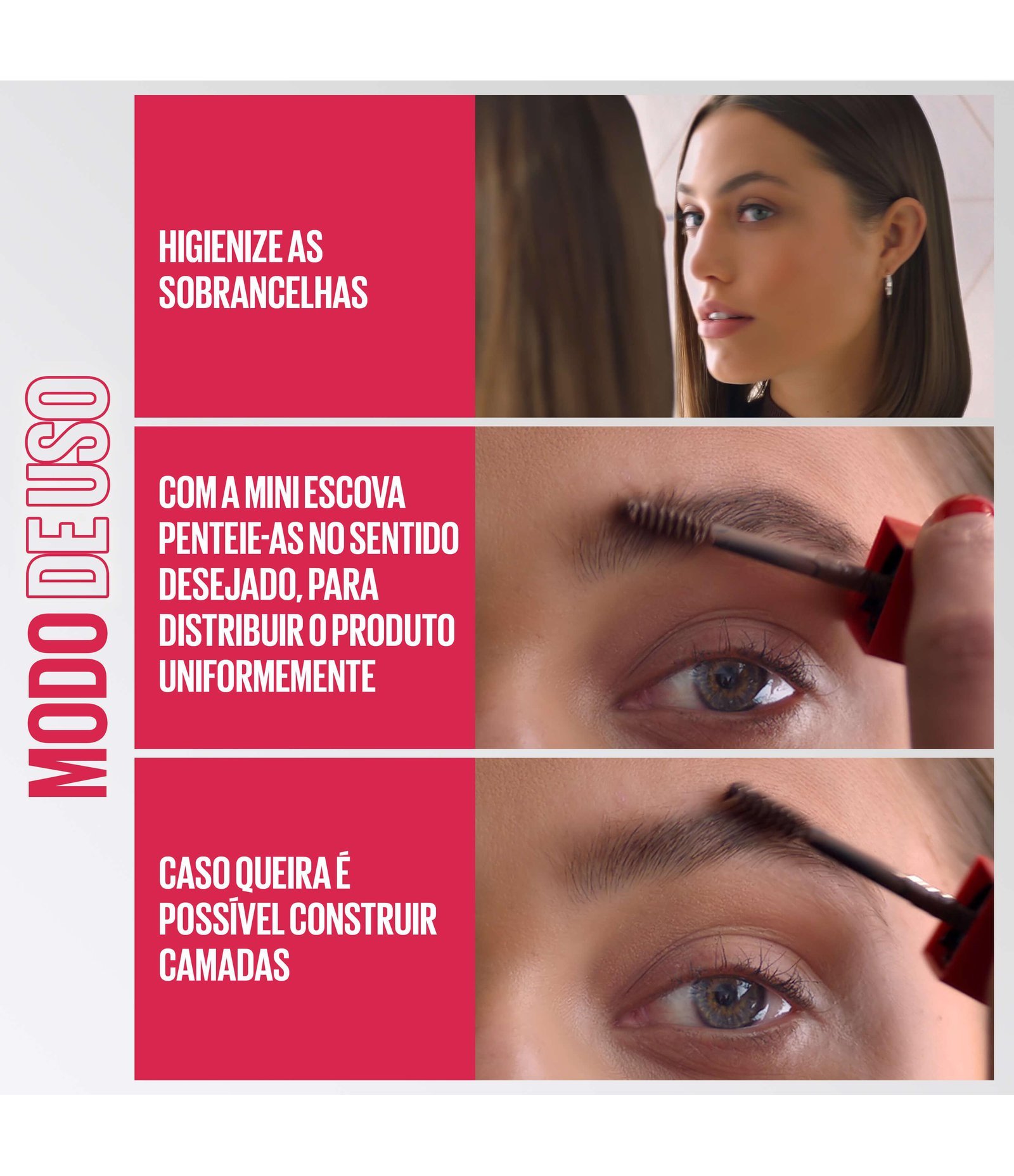 Gel de Sobrancelhas NY Tattoo Brow 3D Maybelline Deep Brown 7