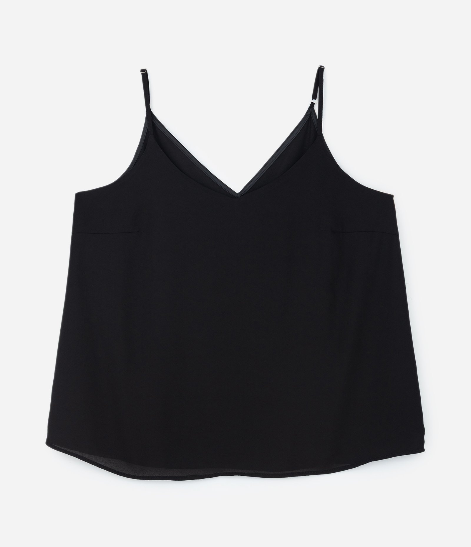 Blusa Regata Básica em Crepe Curve & Plus Size Preto 5