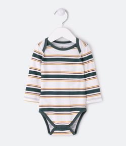 Body Infantil com Listras Largas - Tam 0 a 18 meses