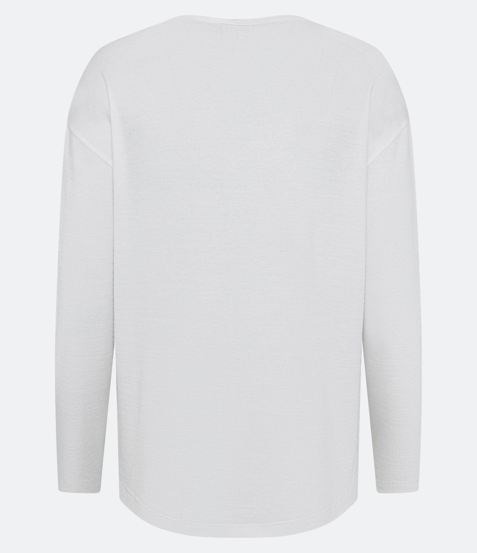 Blusa em Meia Malha Texturizada com Decote V Branco 8