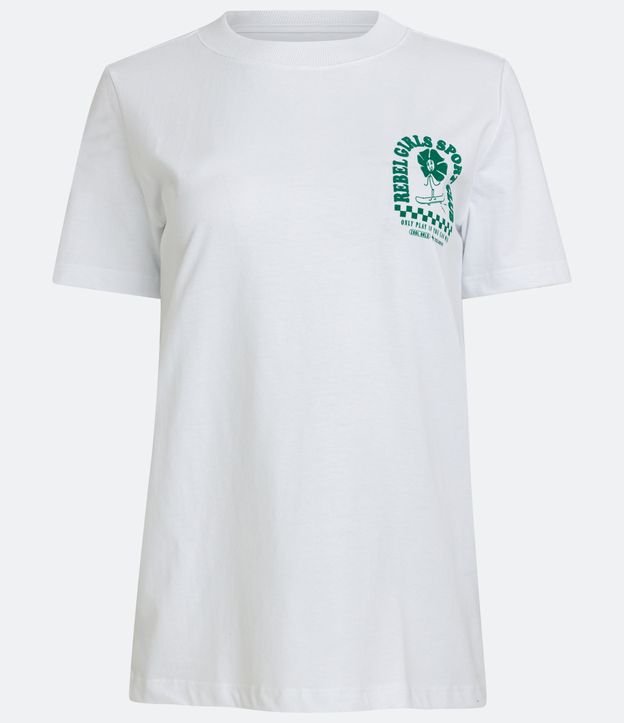 Camiseta em Meia Malha com Manga Curta e Estampa Flor Skate Branco Neve 6
