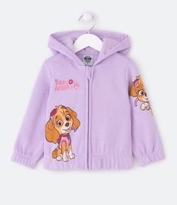 Jaqueta Infantil em Moletom com Forro Quentinho e Estampa Skye Patrulha Canina - Tam 2 a 6 Anos