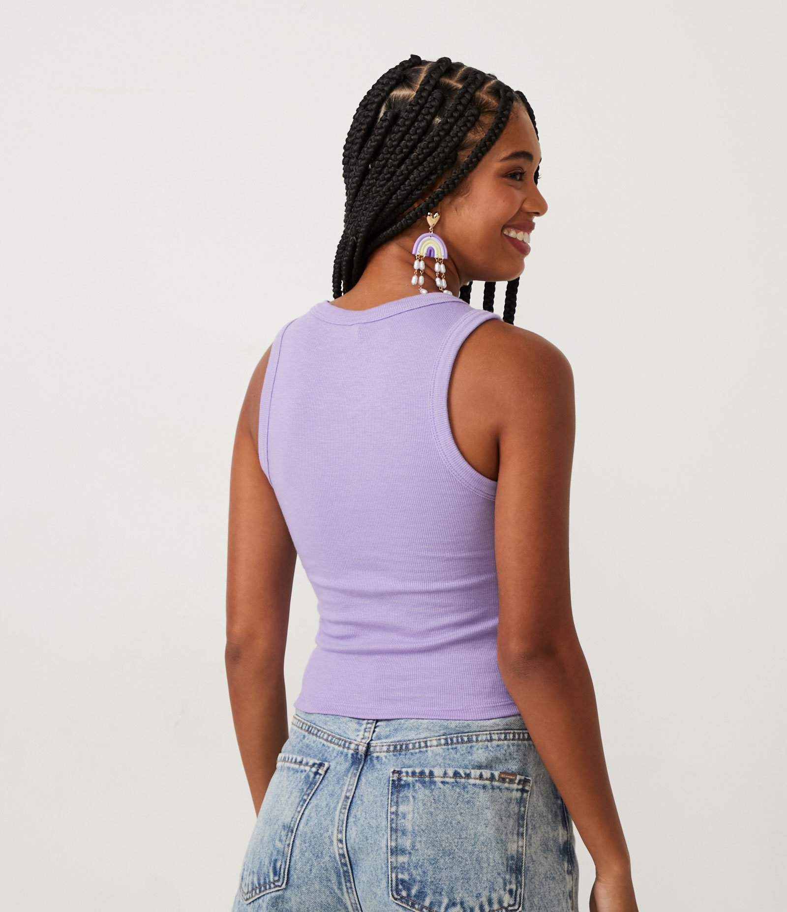 Regata Cropped Básica em Ribana Canelada 3