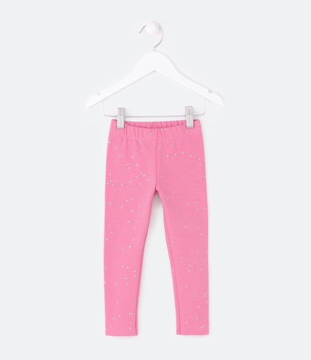 Calça Legging Infantil Com Glitter Rosa Escuro?