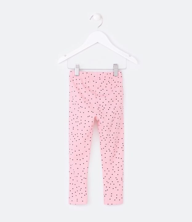 Calça Legging Infantil Canelada Rosa