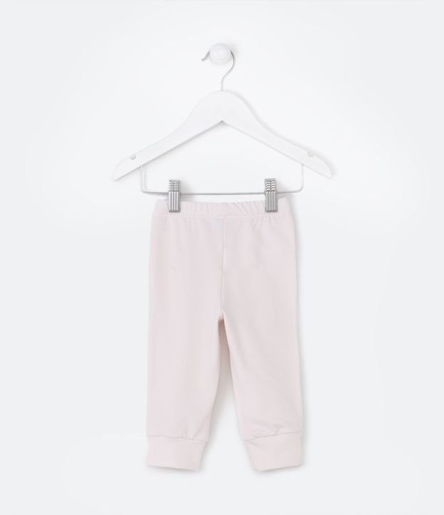 Pantalón Básica Infantil en Malla Térmica - Talle RN a 18 meses Rosado 2