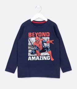 Camiseta Infantil Estampa Homem Aranha Beyond Amazing - Tam 3 a 10 Anos