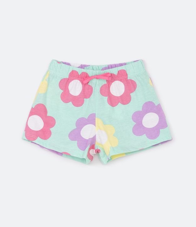 Pijama Curto Infantil com Estampa de Margaridinhas - Tam 2 a 4 Anos Amarelo 6