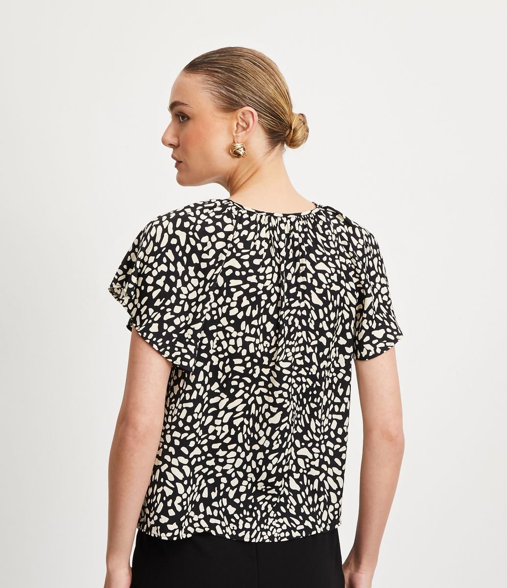 Blusa Acetinada com Amarração - MANDORAS