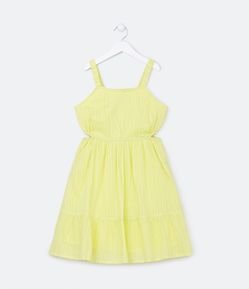 Vestido Marias Infantil em Tricoline Liso com Mordidinha Lateral
