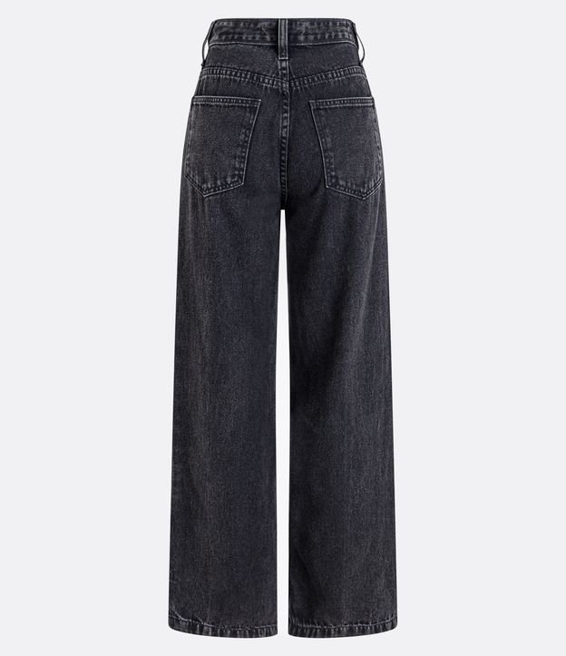 Pantalón años 90 Jeans con Corazones Cutout Negro 7