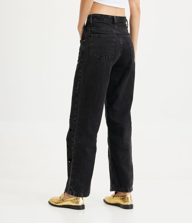 Pantalón años 90 Jeans con Corazones Cutout Negro 3