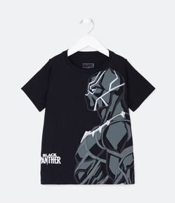 Camiseta Infantil com Estampa do Pantera Negra - Tam 3 a 10 Anos