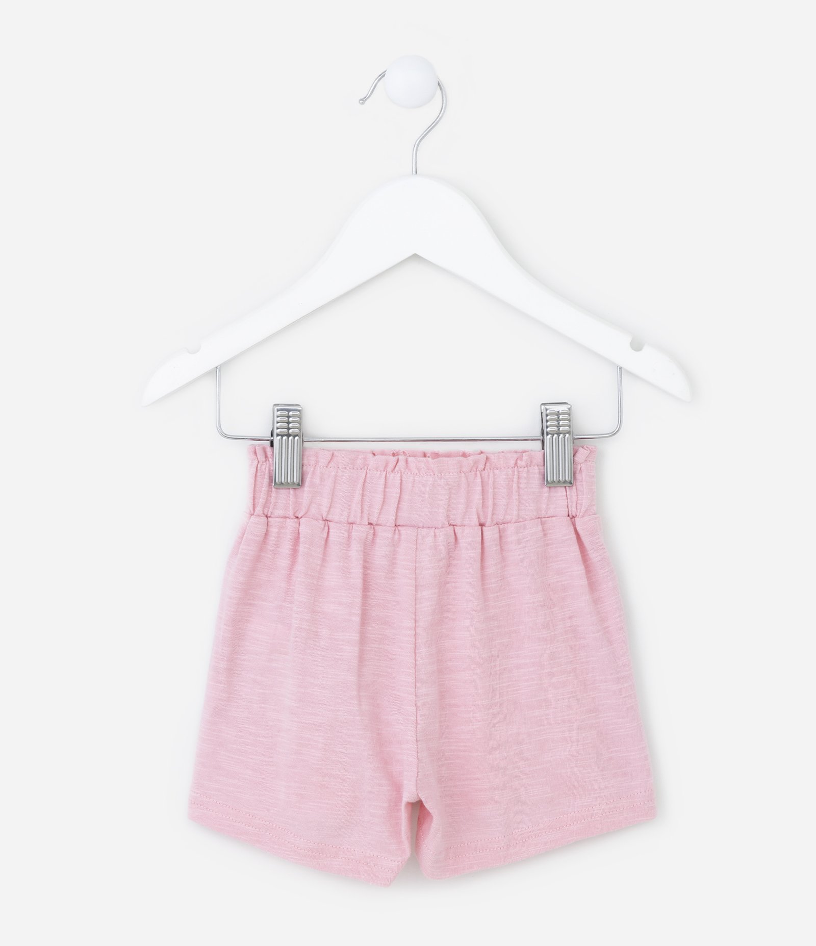 Short Infantil com Lacinho e Textura em Laise - Tam 3 a 18 meses Rosa 2