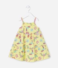 Vestido Marias Infantil com Estampa Tropical - Tam 1 a 5 anos
