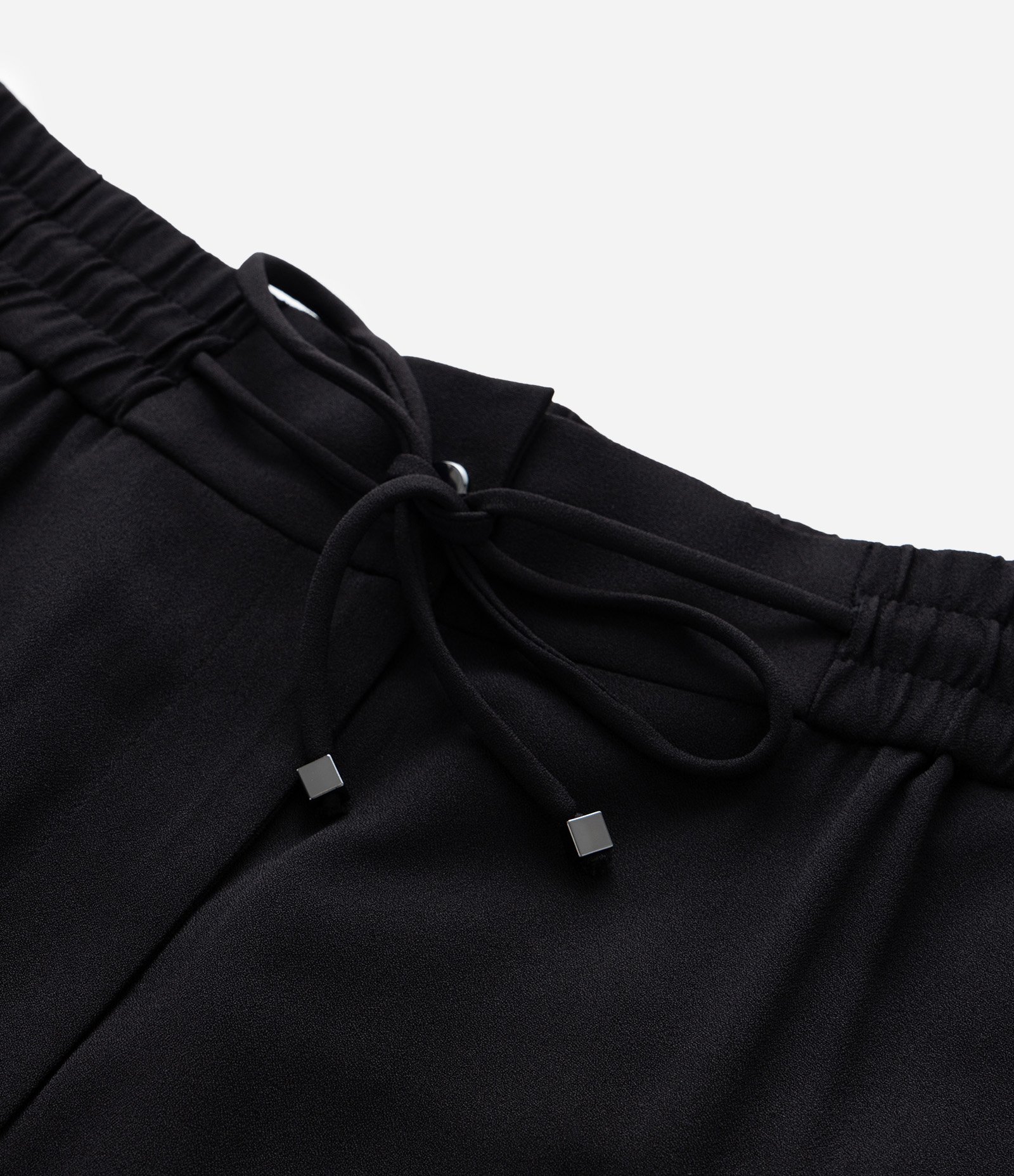 Calça Fluida com Elástico e Amarração Curve & Plus Size Preto 8