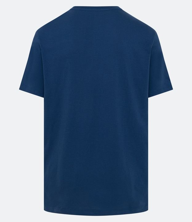 Camiseta Comfort em Meia Malha com Estampa Sea Worker Azul 2