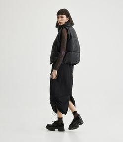 Saia Parachute em Poliamida com Elástico Regulador no Cós e Bolso Lateral