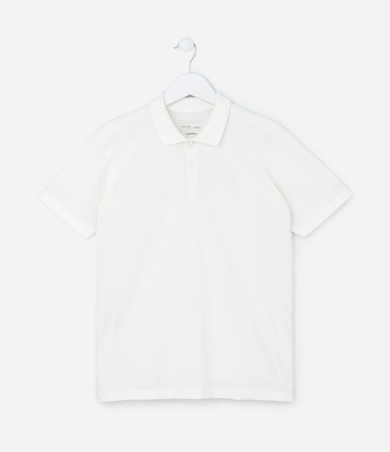 Camiseta Polo Infantil em Malha Piquet - Tam 5 a 14 anos Branco 2