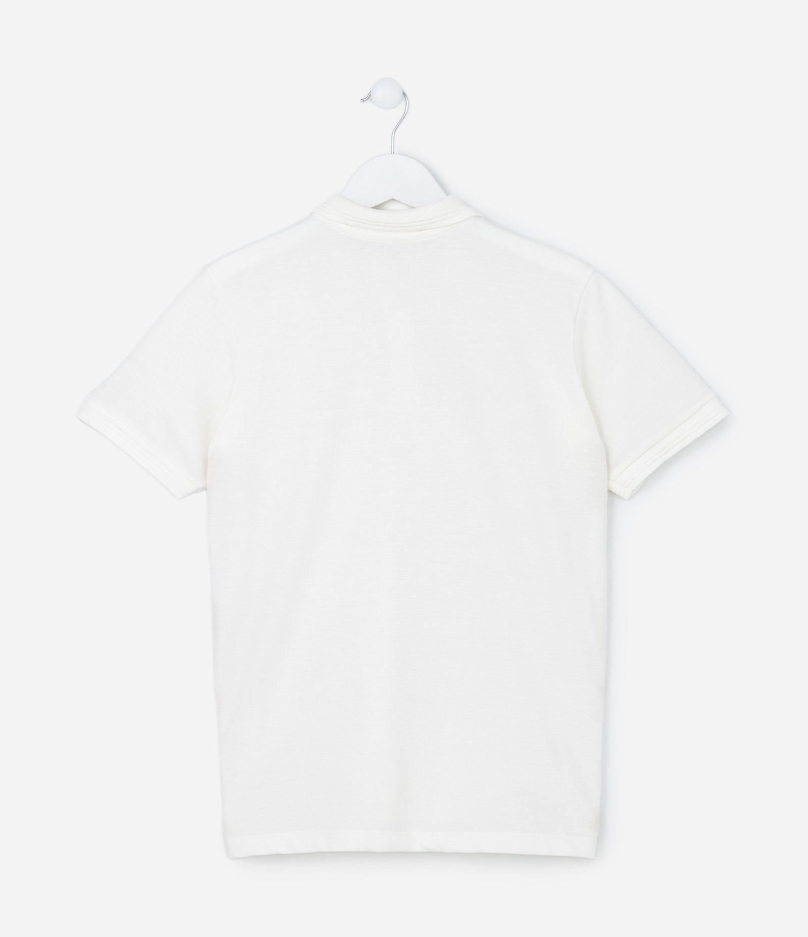 Camiseta Polo Infantil em Malha Piquet - Tam 5 a 14 anos Branco 3