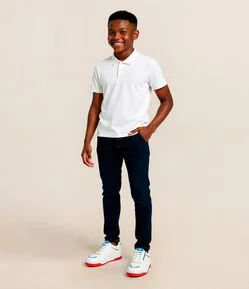 Camiseta Polo Infantil em Malha Piquet - Tam 5 a 14 anos