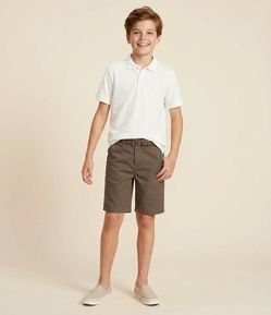 Camiseta Polo Infantil em Malha Piquet - Tam 5 a 14 anos