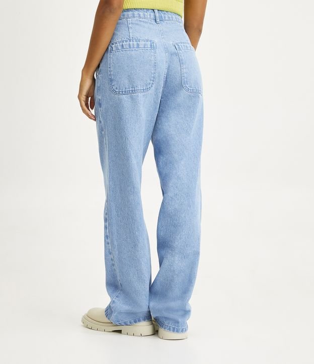 Jeans baggy vintage para mulheres, calças largas de cintura alta