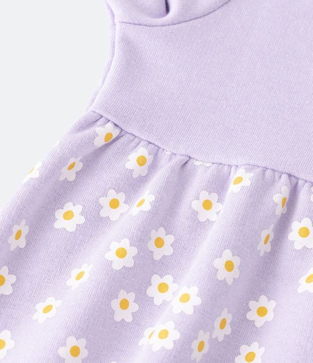 Vestido Curto Infantil com Textura Xadrez e Botões de Coração