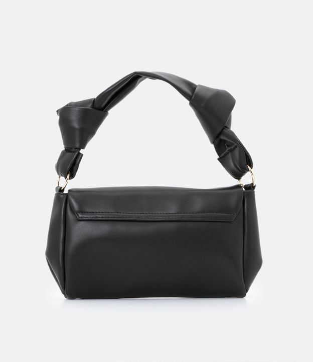 Bolsillo Baguette con Nudos en la Correa Negro 4