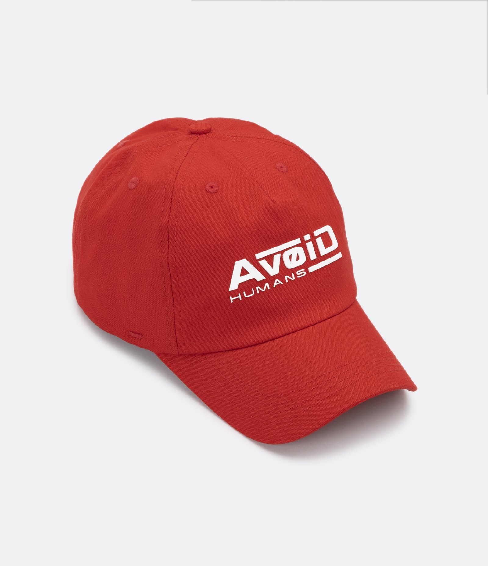 Boné Aba Curva em Algodão 06 Panel com Estampa Avoid Vermelho 1