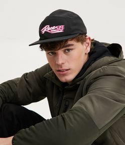 Boné com Aba Reta 05 Panel e Lettering Race