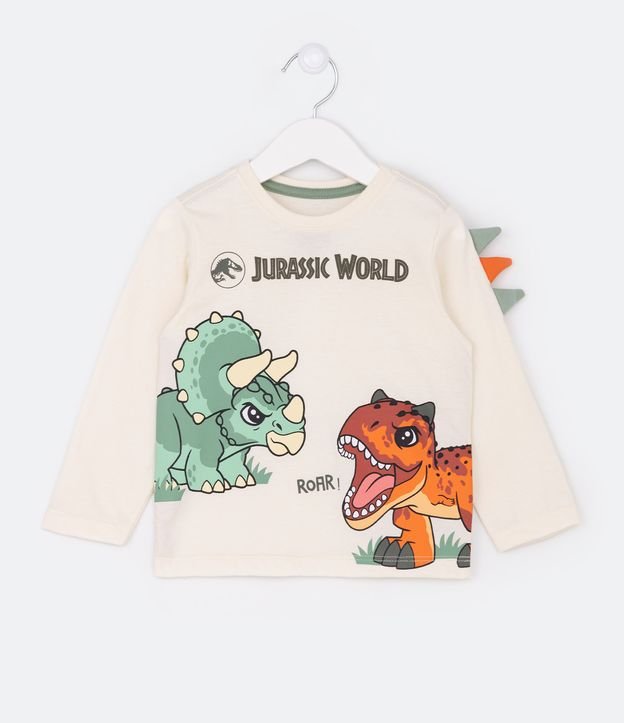 Camiseta Infantil Estampa Jurassic Word Interativa - Tam 1 a 5 Anos