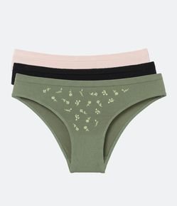 Kit 03 Calcinhas Biquíni em Microfibra sem Costura Trifil