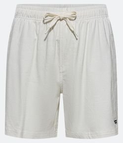 Bermuda de Passeio em Cânhamo com Textura e Cós Elástico