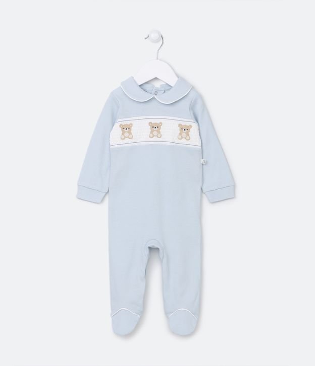 Tip Top Bebê Suedine Básico Azul