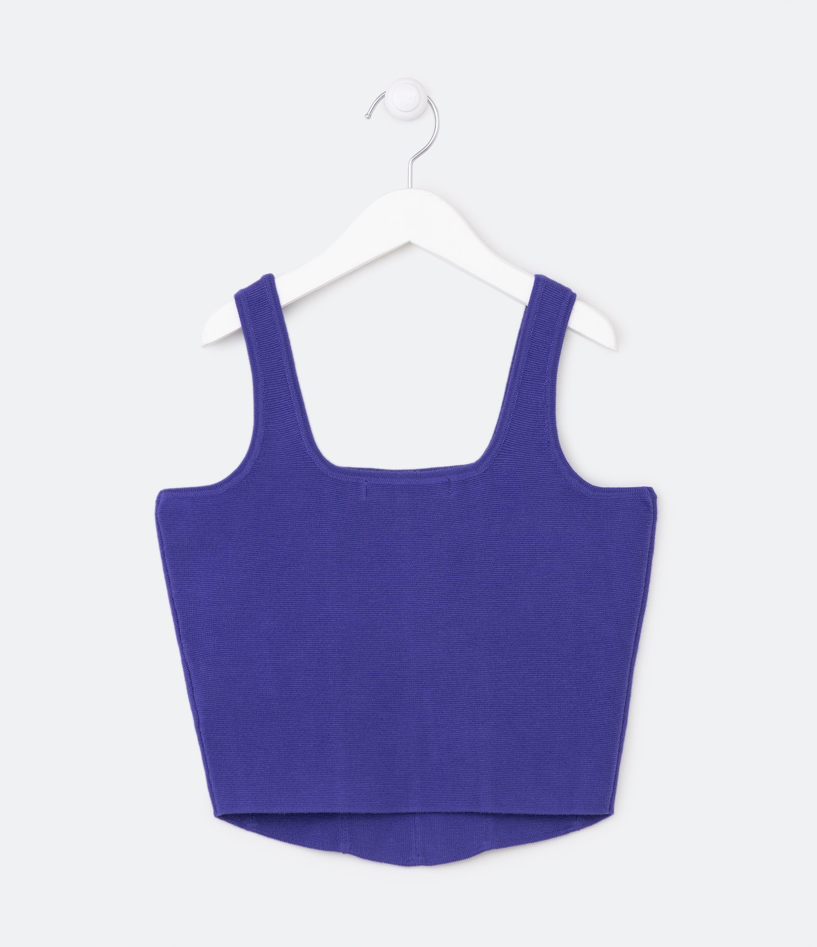 Blusa Cropped Infantil com Corte Corsetado - Tam 5 a 14 anos Roxo 2