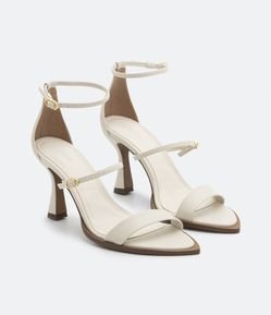 Sandália Salto Alto com Bico Folha