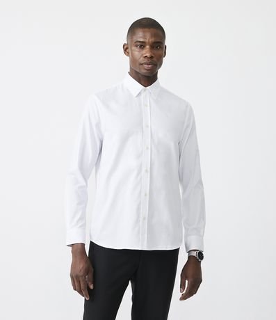 Menor preço em Camisa Regular em Tricoline com Manga Longa