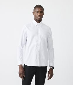 Camisa Regular em Tricoline com Manga Longa