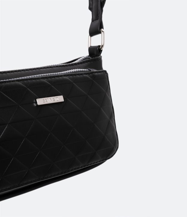Bolsa 2 em 1 com Alça de Gorgurão e Textura Embossed Negro 6