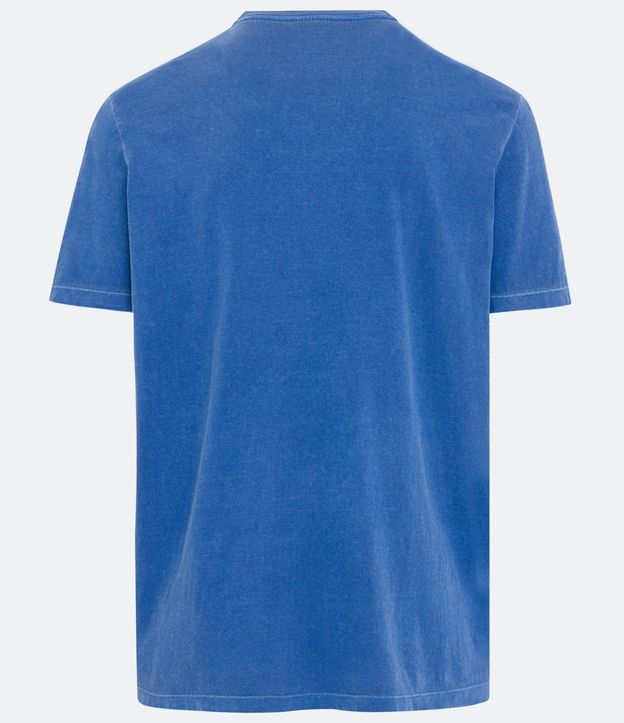 Camiseta Comfort em Meia Malha com Estampa de Jeep Azul Estonado 6