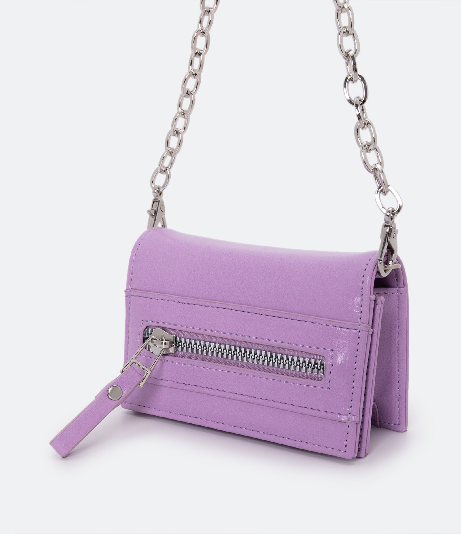Carteira com Alça Transversal em Corrente Roxo 4