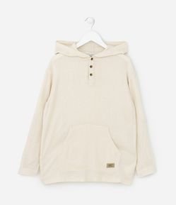 Camisa Bata Infantil com Capuz e Bolso Canguru - Tam 5 a 14 anos