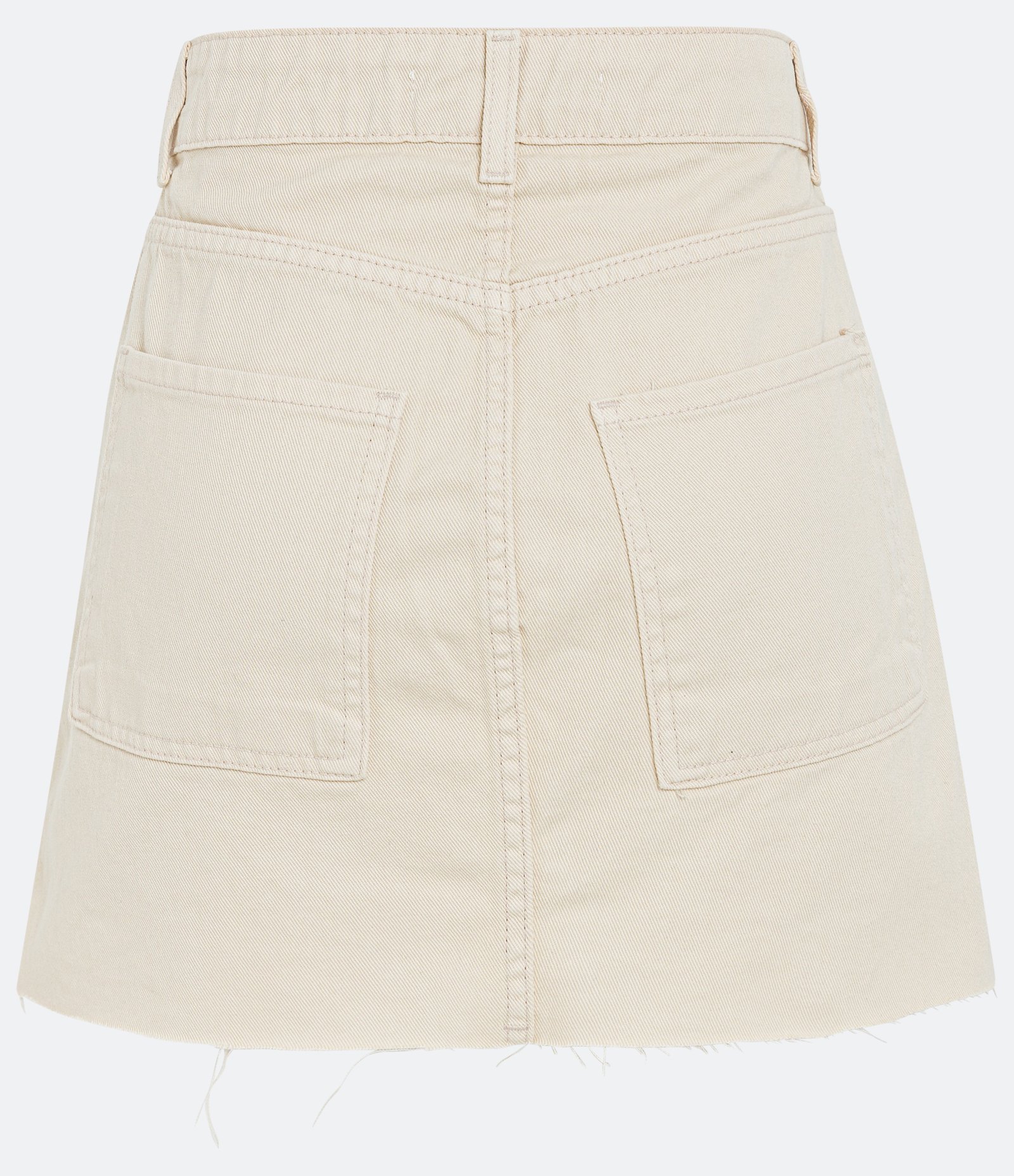 Saia Curta em Sarja com Bolsos Cargo Bege 6